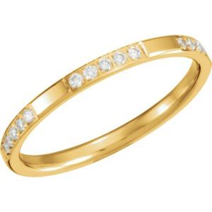 14K Yellow 1/6 CTW Diamond Anniversary Band Size 8 - Siddiqui Jewelers