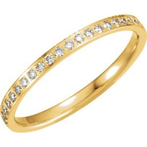 14K Yellow 3/8 CTW Diamond Eternity Band Size 8 - Siddiqui Jewelers