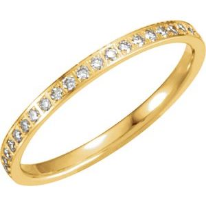 14K Yellow 3/8 CTW Diamond Eternity Band Size 7 - Siddiqui Jewelers