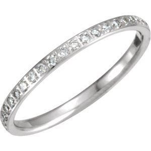 14K White 1/4 CTW Diamond Anniversary Band Size 7 - Siddiqui Jewelers