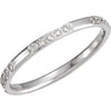 14K White 1/6 CTW Diamond Anniversary Band Size 6 - Siddiqui Jewelers