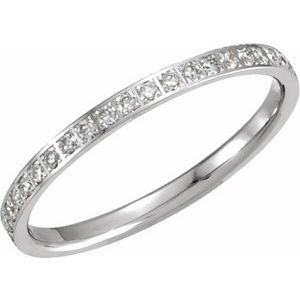 14K White 3/8 CTW Diamond Eternity Band Size 5 - Siddiqui Jewelers