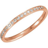 14K Rose 1/4 CTW Diamond Anniversary Band Size 7 - Siddiqui Jewelers