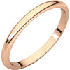 18K Rose 2 mm Half Round Band Size 9.5 - Siddiqui Jewelers