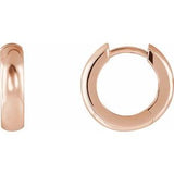 14K Rose Hinged 14.25 mm Hoop Earrings Siddiqui Jewelers