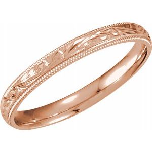 14K Rose Comfort-Fit Band Size 7 - Siddiqui Jewelers