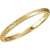 14K Yellow Design-Engraved Band Size 7 - Siddiqui Jewelers
