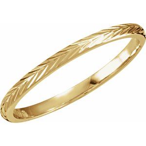 14K Yellow Design-Engraved Band Size 7 - Siddiqui Jewelers