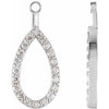 14K White 1/5 CTW Diamond Teardrop Earring Jackets - Siddiqui Jewelers
