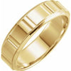 14K Yellow 6 mm Patterned Band Size 9 - Siddiqui Jewelers