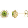 14K Yellow Peridot & 1/6 CTW Diamond Earrings - Siddiqui Jewelers