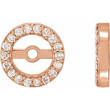 14K Rose .08 CTW Diamond Earring Jackets with 4.6 mm ID - Siddiqui Jewelers