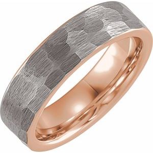 18K Rose Gold PVD Tungsten 6 mm Band Size 6.5 - Siddiqui Jewelers