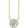 14K Yellow 1/5 CTW Lab-Grown Diamond French-Set 16-18" Necklace Siddiqui Jewelers