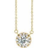 14K Yellow 1/3 CTW Lab-Grown Diamond French-Set 16-18" Necklace Siddiqui Jewelers