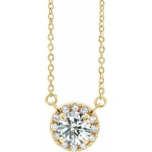 14K Yellow 1/2 CTW Lab-Grown Diamond French-Set 16-18" Necklace - Siddiqui Jewelers