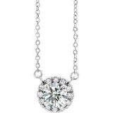 14K White 1/5 CTW Natural Diamond 16" Necklace Siddiqui Jewelers