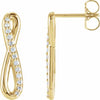 14K Yellow 1/8 CTW Diamond Infinity-Inspired Earrings - Siddiqui Jewelers