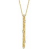 14K Yellow .07 CTW Diamond Vintage-Inspired 16-18" Necklace - Siddiqui Jewelers