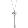 14K White Mother's Key® 16-18" Necklace - Siddiqui Jewelers