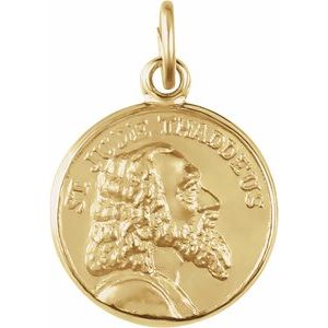 14K Yellow 12 mm St. Jude Thaddeus Medal - Siddiqui Jewelers