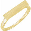 14K Yellow 16x4 mm Rectangle Signet Ring - Siddiqui Jewelers