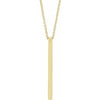 14K Yellow Bar 16-18" Necklace - Siddiqui Jewelers