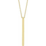 14K Yellow Bar 16-18" Necklace - Siddiqui Jewelers