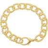 10.75 mm Sterling Silver Gold Plated Link Bracelet - Siddiqui Jewelers
