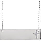 14K White .03 CTW Diamond Cross 16-18" Necklace - Siddiqui Jewelers