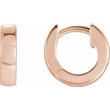 14K Rose Hinged 9.5 mm Hoop Earrings Siddiqui Jewelers