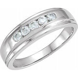 14K White 1/3 CTW Diamond Band Size 11 - Siddiqui Jewelers