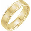 10K Yellow 6 mm Grooved Band Size 4.5 - Siddiqui Jewelers