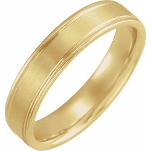 14K Yellow 5 mm Grooved Band Size 10 - Siddiqui Jewelers