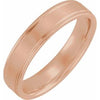 14K Rose 5 mm Grooved Band Size 10 - Siddiqui Jewelers