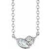 14K White 1/10 CTW Diamond 18" Necklace - Siddiqui Jewelers