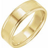 14K Yellow 7 mm Grooved Band Size 7 - Siddiqui Jewelers