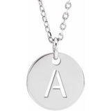 14K White Initial A 16-18" Necklace Siddiqui Jewelers