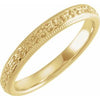14K Yellow 3 mm Patterned Band Size 7 - Siddiqui Jewelers