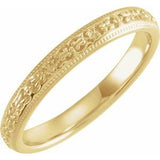 14K Yellow 3 mm Patterned Band Size 7 - Siddiqui Jewelers