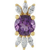 14K Yellow Amethyst & 1/4 CTW Diamond Pendant - Siddiqui Jewelers