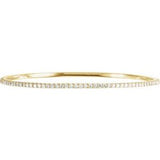 14K Yellow 3 CTW Natural Diamond Stackable Bangle 8" Bracelet Siddiqui Jewelers