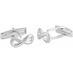 Sterling Silver 15.8x7 mm Infinity-Inspired Cuff Links - Siddiqui Jewelers