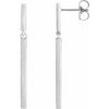 Sterling Silver 25.9x1.8 mm Articulated Bar Earrings - Siddiqui Jewelers