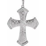 Sterling Silver 42.7x33.2 mm 1/5 CTW Diamond Cross Pendant - Siddiqui Jewelers