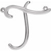 Sterling Silver Script Initial T Necklace Center-Siddiqui Jewelers