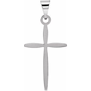 Platinum 17x11 mm Cross Pendant - Siddiqui Jewelers