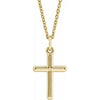 14K Yellow Cross Necklace -Siddiqui Jewelers
