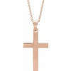 14K Rose Cross 18" Necklace - Siddiqui Jewelers