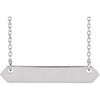 Sterling Silver 33x6 mm Geometric 16-18" Necklace - Siddiqui Jewelers